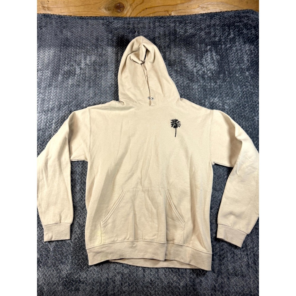 Bowery Supply Co. California‎ Hoodie Mens Medium Beige Graphic Cotton Outerwear